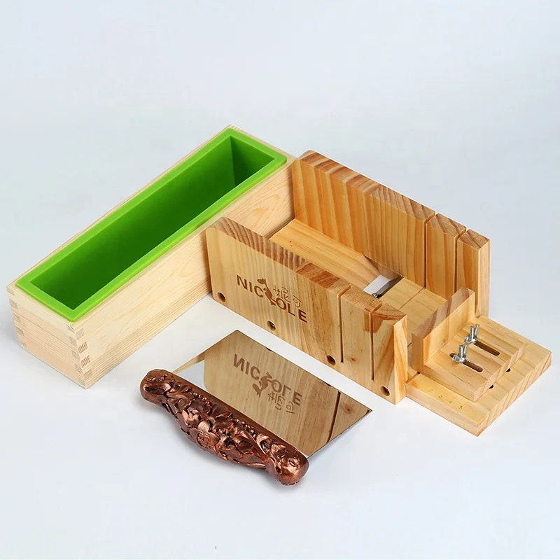 Adjustable Wood Portable Soap Cutter with Loaf Mould DIY Soap Making Tools Set
