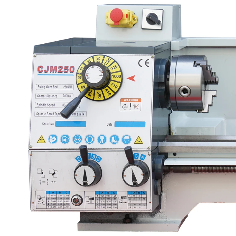 CJM250 High precision Mini Manual Metal Lathe Machine Price