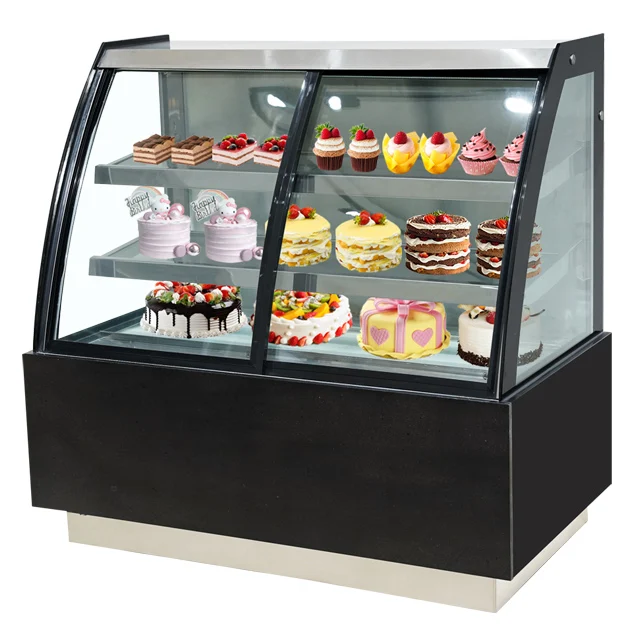 Glass Door cake fridge display Bakery Display Showcase chocolate refrigerator deluxe tilt facing cake cabinet