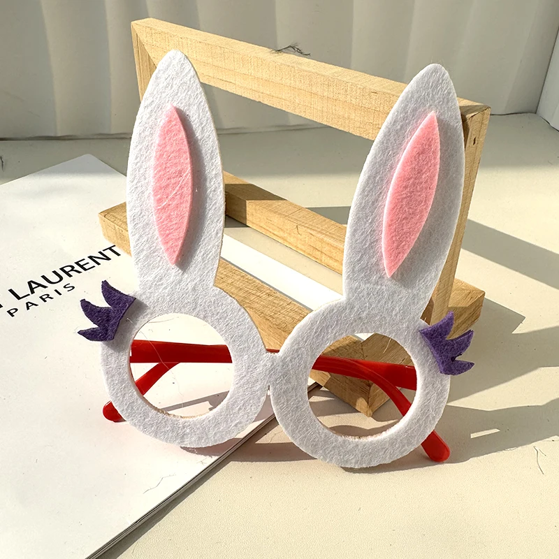 Easter Bunny Felt Easter Glasses Hatching Easter Bunny Eye glasses Frame For Kids Decorations Party Supplies Glasses