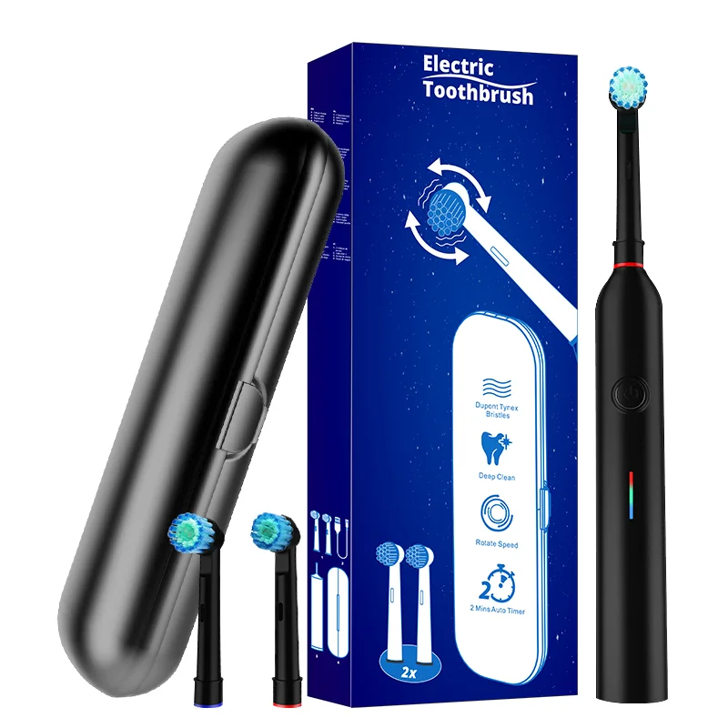 Teeth whitening electric toothbrush tooth brush portable travel LED light  waterproof sonic rotary electric toothbrush
