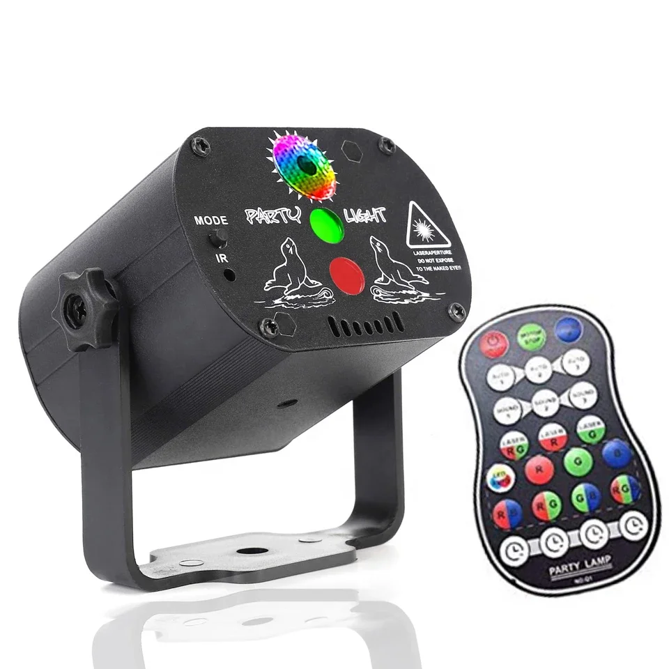 High Quality Aluminum Alloy Remote Sound Control Rgb Mini Laser Stage Lamp Wedding Party Lights Laser Stage Light Disco