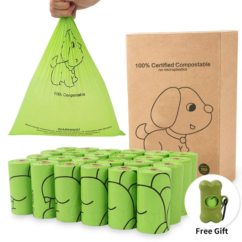 YURUI Factory Compost Home Recycled Custom Printed Eco-friendly Wholesale Custom Compostable Biodegradable Pet Dog Poop Bags