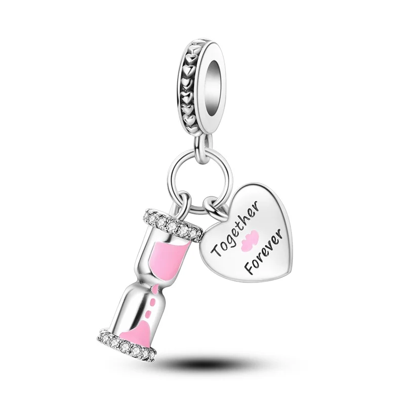 Fit Original Pan Charms Bracelet 925 Sterling silver Safety chain Star Flower Drawing board Fine Pendant Beads DIY Jewelry