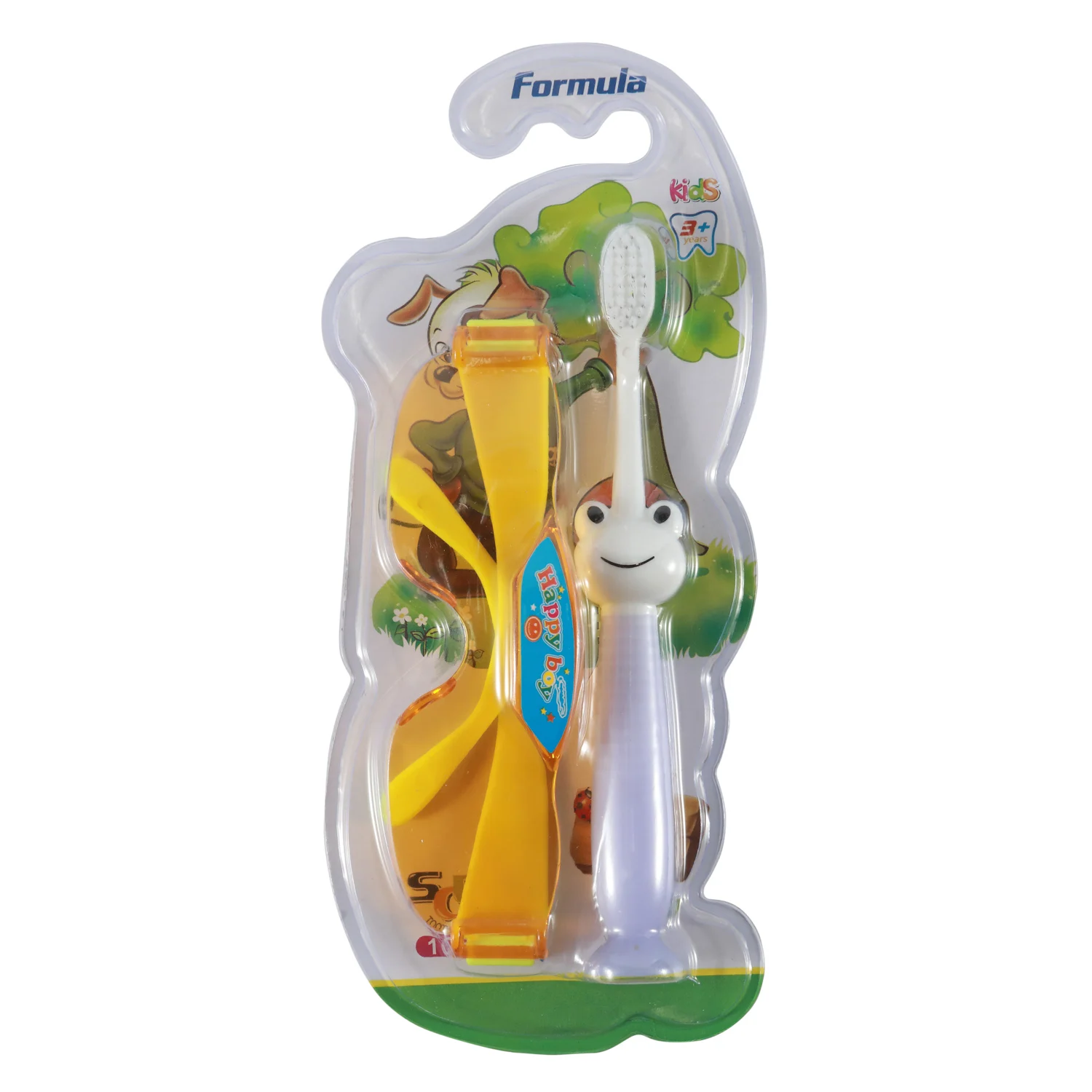 CoralClean OEM cartoon kids toothbrush with small gift wholesale ultra soft dupont bristles child tooth brushes