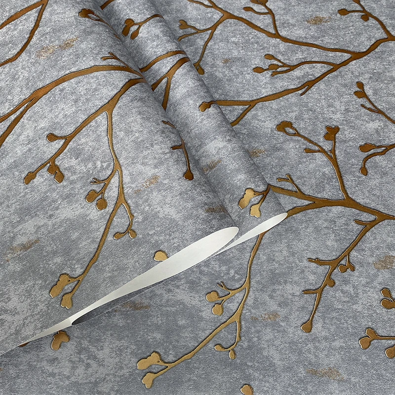 Wallpaper 3D Home Decoration Modern Latest Design Tree Branch Texture Bedroom Restaurant Wallpaper Interior Wall Decoration