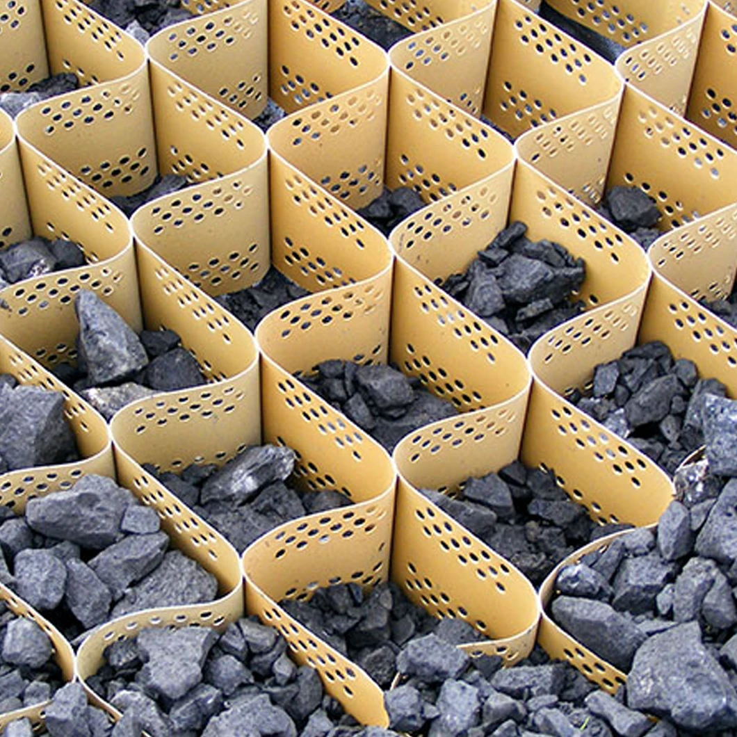Customized color Yellow Green  Black Plastic Geocell used in Road Construction Geocells Ground Grid Geocell
