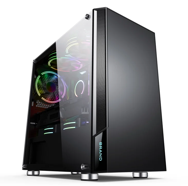 Настольный игровой компьютер MID Tower ATX/микро игровой компьютер Корпус из закаленного стекла боковая панель