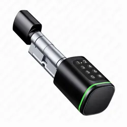 New Design Euro Smart Lock Tuya APP Cylinder Door Lock Adjustable Cylinder Size for Home Smart Door Lock