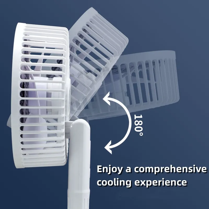 A2 Portable Handheld Fan 3 gear Adjustable Mini Electric Fan With Clip USB Rechargeable For School Silent Desk Clip Fan