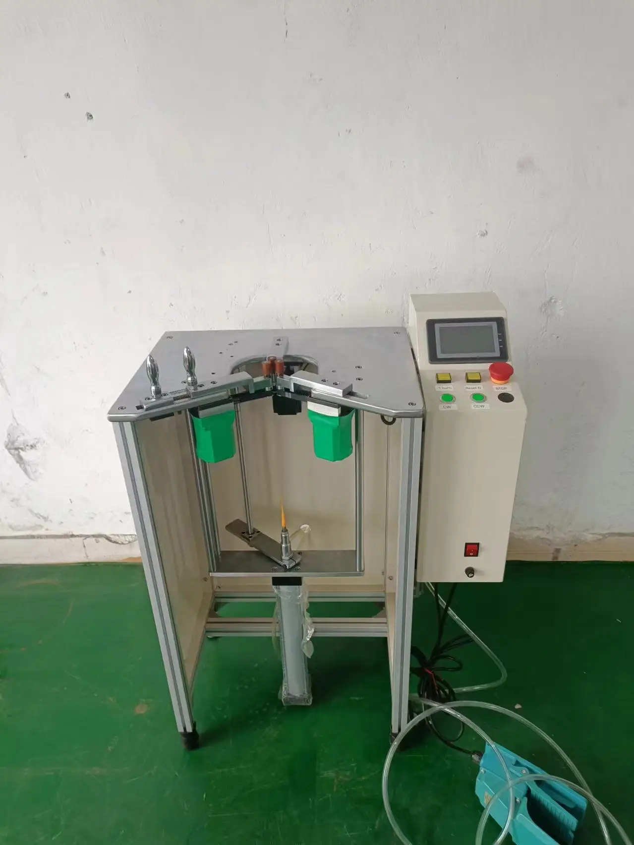 Multi purpose electric  pneumatic toroidal hook type coil winding machine for transformer and inductor with wire diameter