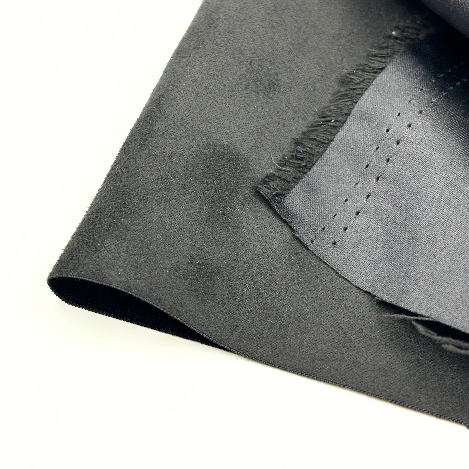 Low-Cost Wholesale 100% Polyester Black Suede Fabric for Bags Shoe Materials,and Car Seat Cushions