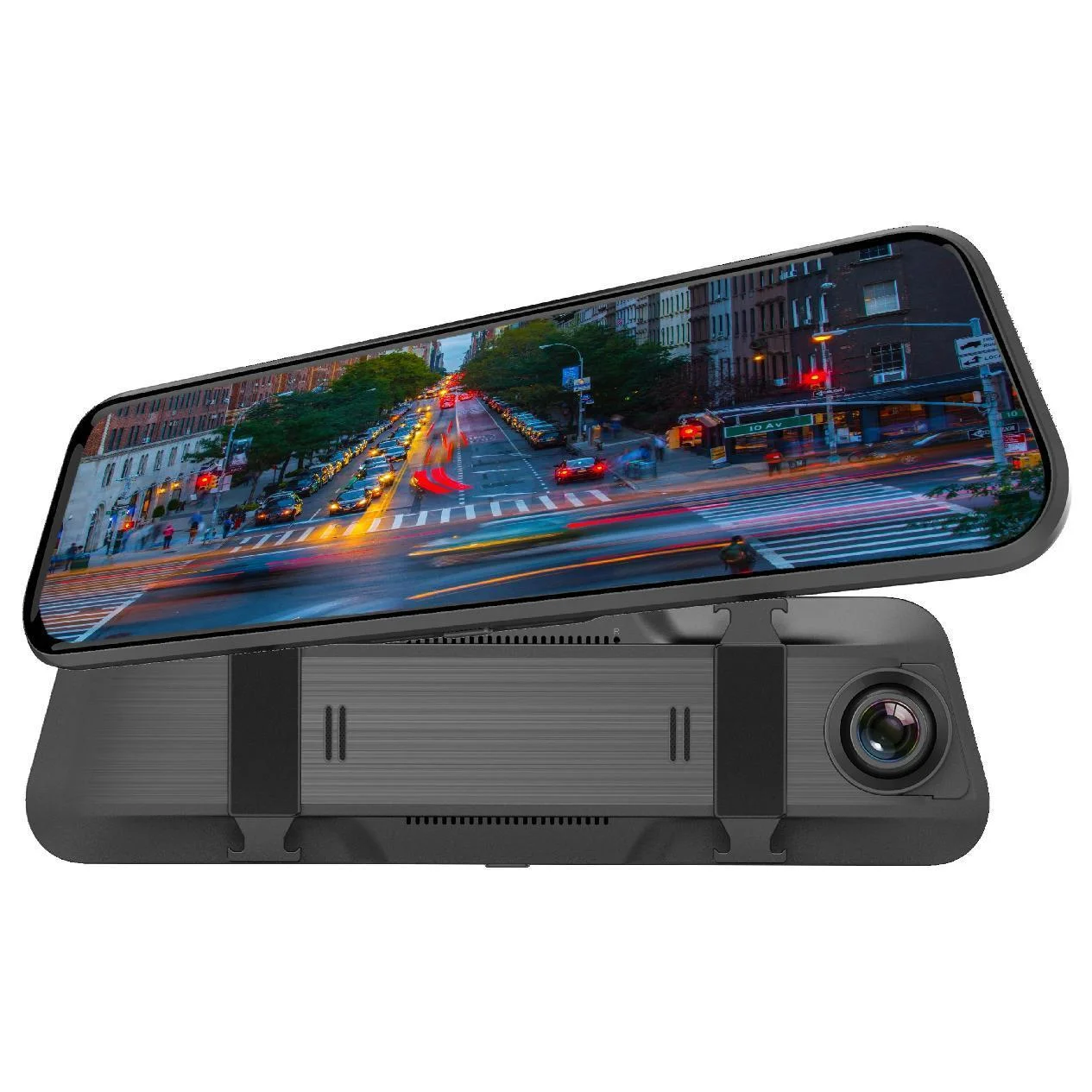 WiFi Connected Car Mirror DVR 9.66 Inch Dual channel recording camera 4K Front & FHD 1080P Streaming Media Rear Camera Dashcam