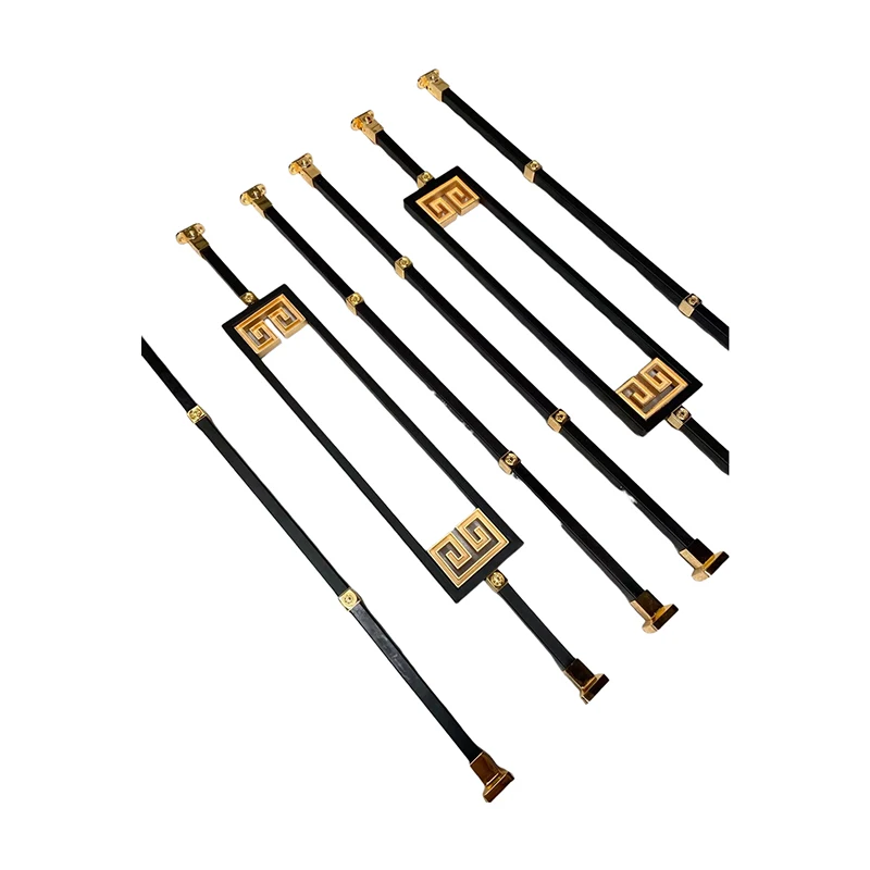 Wholesale Customization Stair Handrail Balustrade for Staircase Iron Wrought Stair Posts Balcony Railings