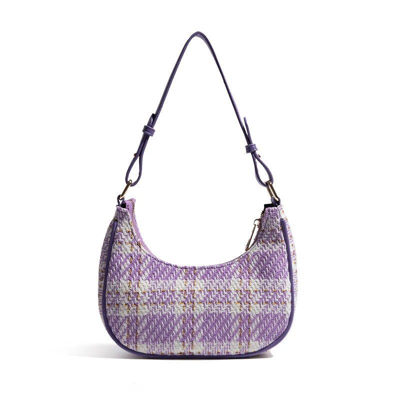 Fashion trends winter ladies bags canvas female handbags designer sling purse purple women shoulder handbags