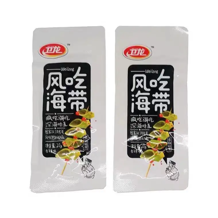 
Wholesale healthy snacks with Chinese characteristics, sweet and spicy pickled peppers, kelp slices and seaweed 20g*360 bags 