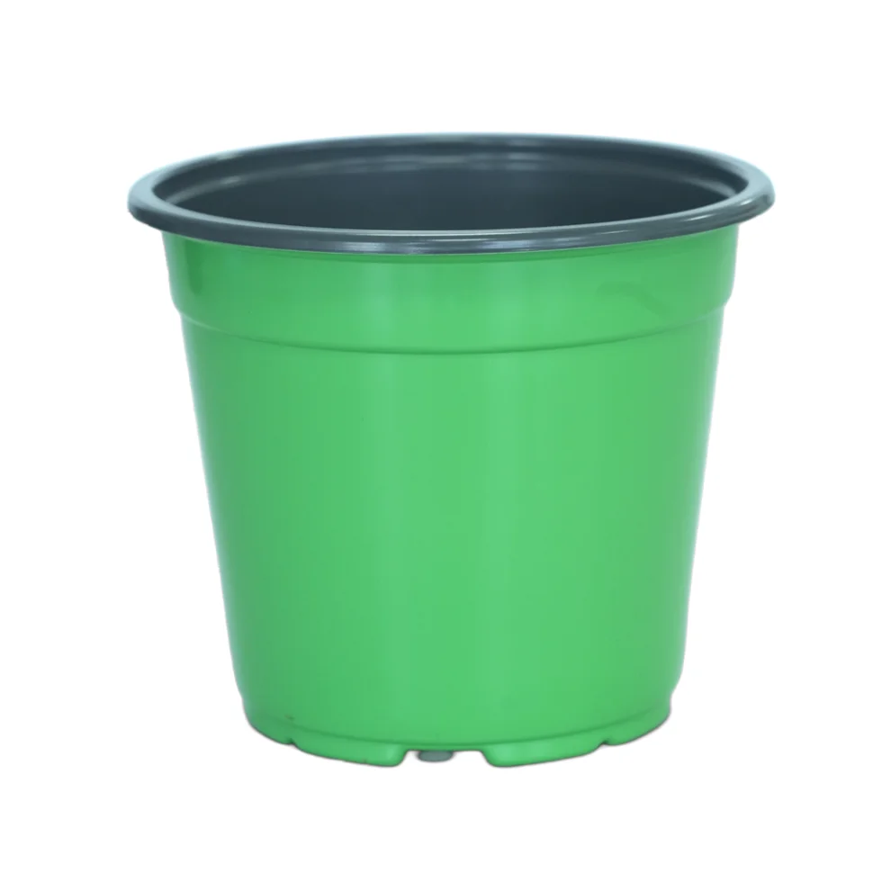 white plastic planter pot