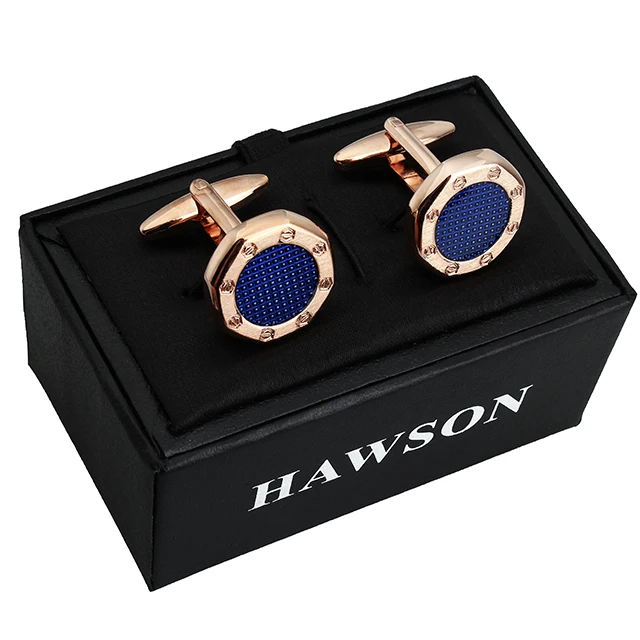 New Arrival Gold Silver Cufflinks Round Shape 20mm Custom Enamel Color Metal Cuff Buttons for Mens