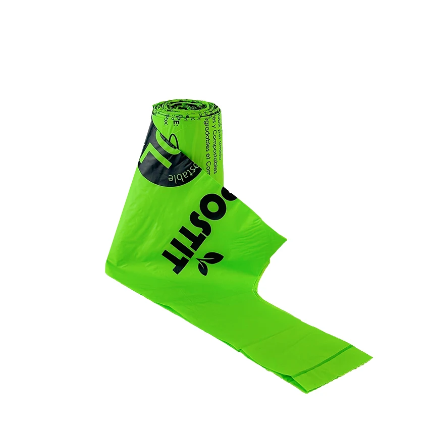 eco friendly custom printed biodegradable plastic t shirt bag wholesale on roll