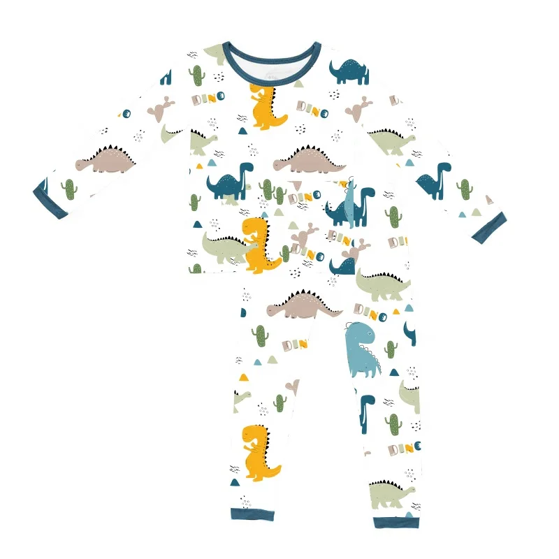 Custom Bamboo Pajamas Baby Checkered Bamboo Pajamas for Kids Boys