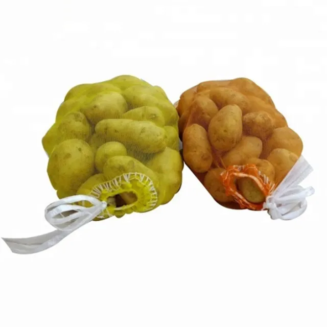 50kg PE garlic mesh bag packing