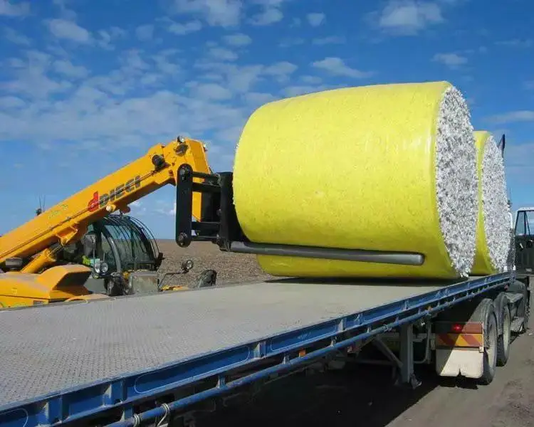 Hot Sell colourful Yellow Plastic Silage Baler Wrapping Cotton Packing Bale Wrap Film For Picker CP690 CP770 Harvester