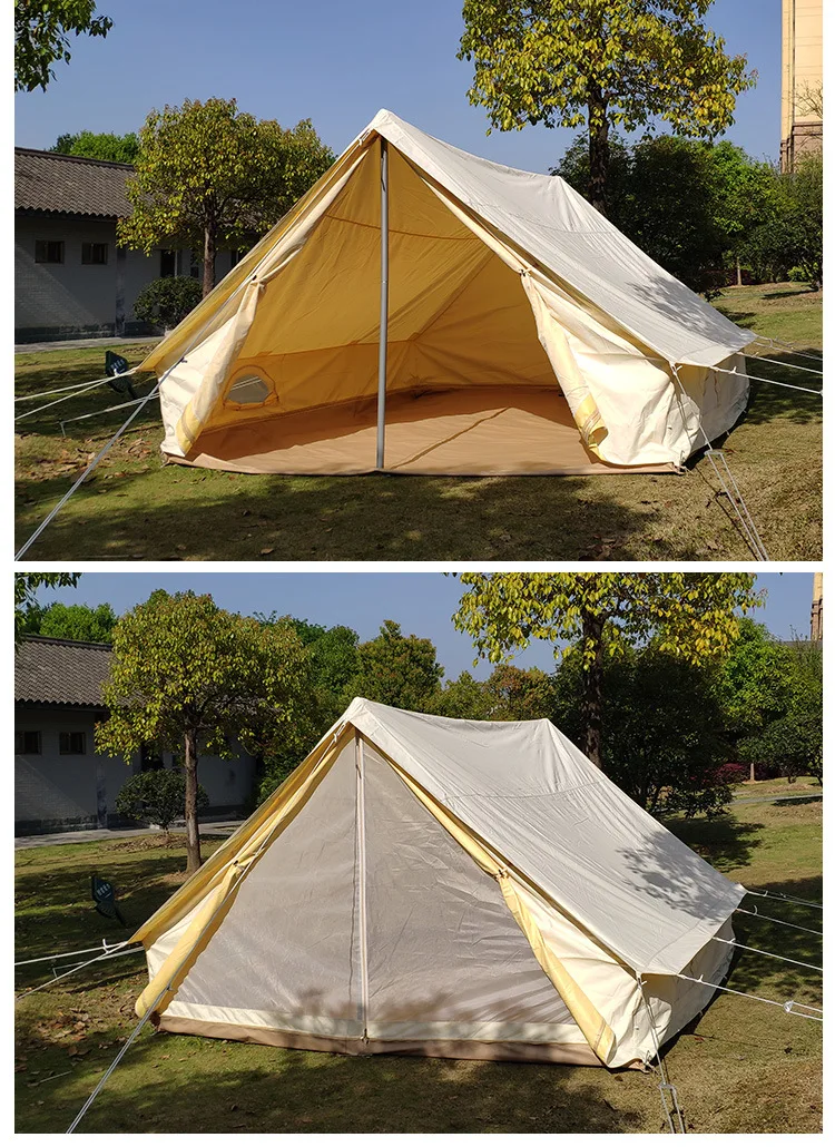 3-4 Person Waterproof Moistureproof Glamping Outdoor Oxford Classic Ridge A-frame Tent