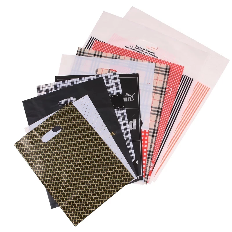 
ready to ship Custom printed shopping jewelry plastic bag with low MOQ 