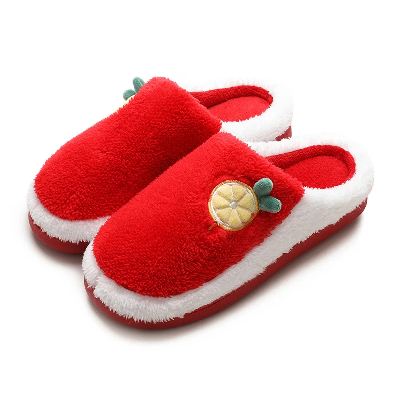 Winter cute cotton slippers anti-slip plush warm indoor male and female home slippers