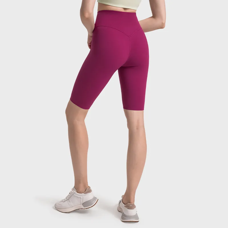 Customized LOGO High Waist athletic shorts women Fitness No front camo toe Workout Biker Spandexs tight Running Shorts