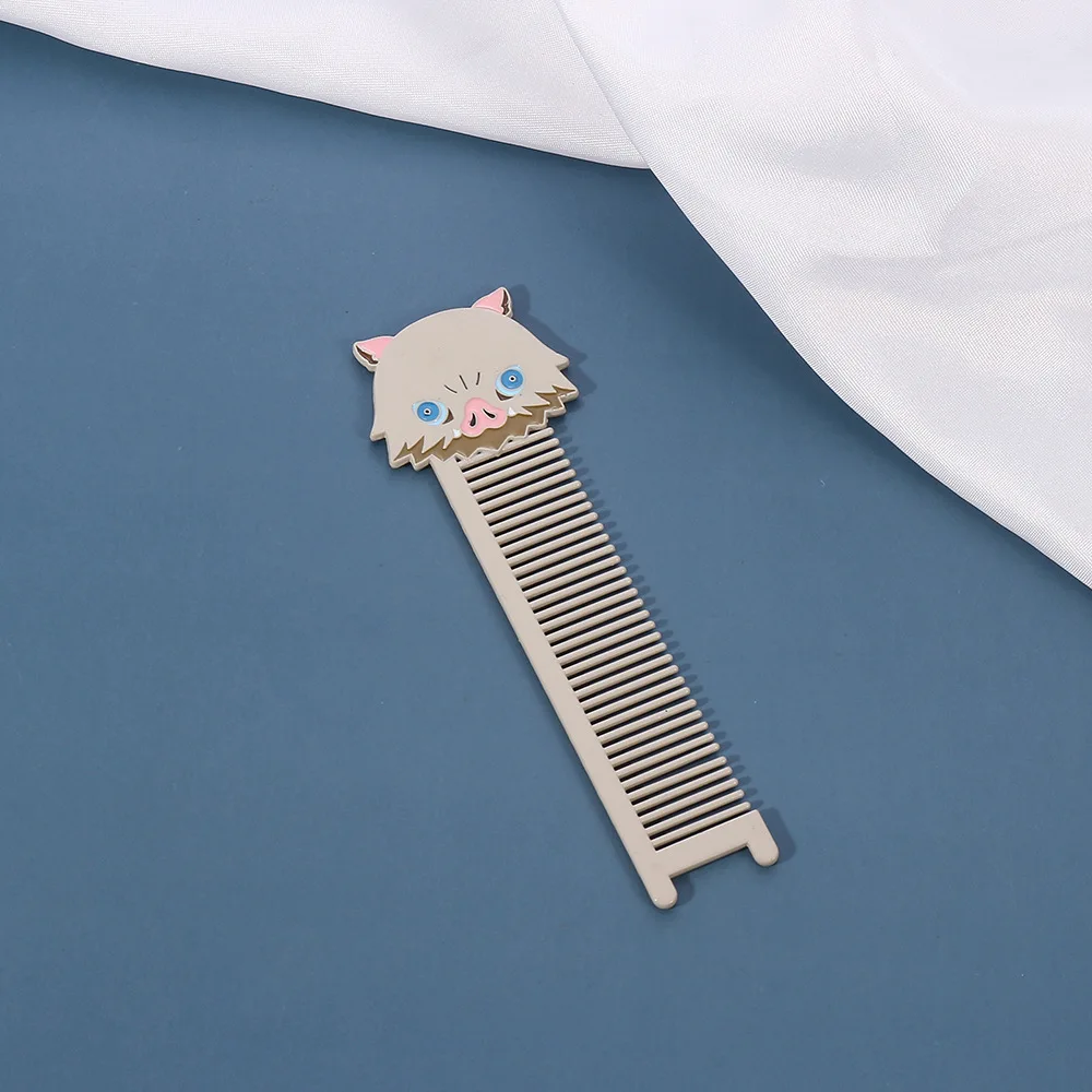 (Wholesale)Anime Demon Slayer Metal stainless steel hair comb For makeup