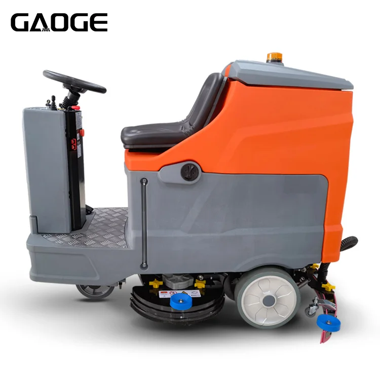 Gaoge A32 Electric Ride-On Floor Scrubber High Performance Medium Double Brushes Extra Wide Squeegee Hotel Shopping Cleaning