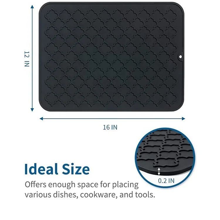New Pattern Heat-resistant Mat  Cooking Preparation Area, Bakeware/ Sink Mat,silicone Dry Mat