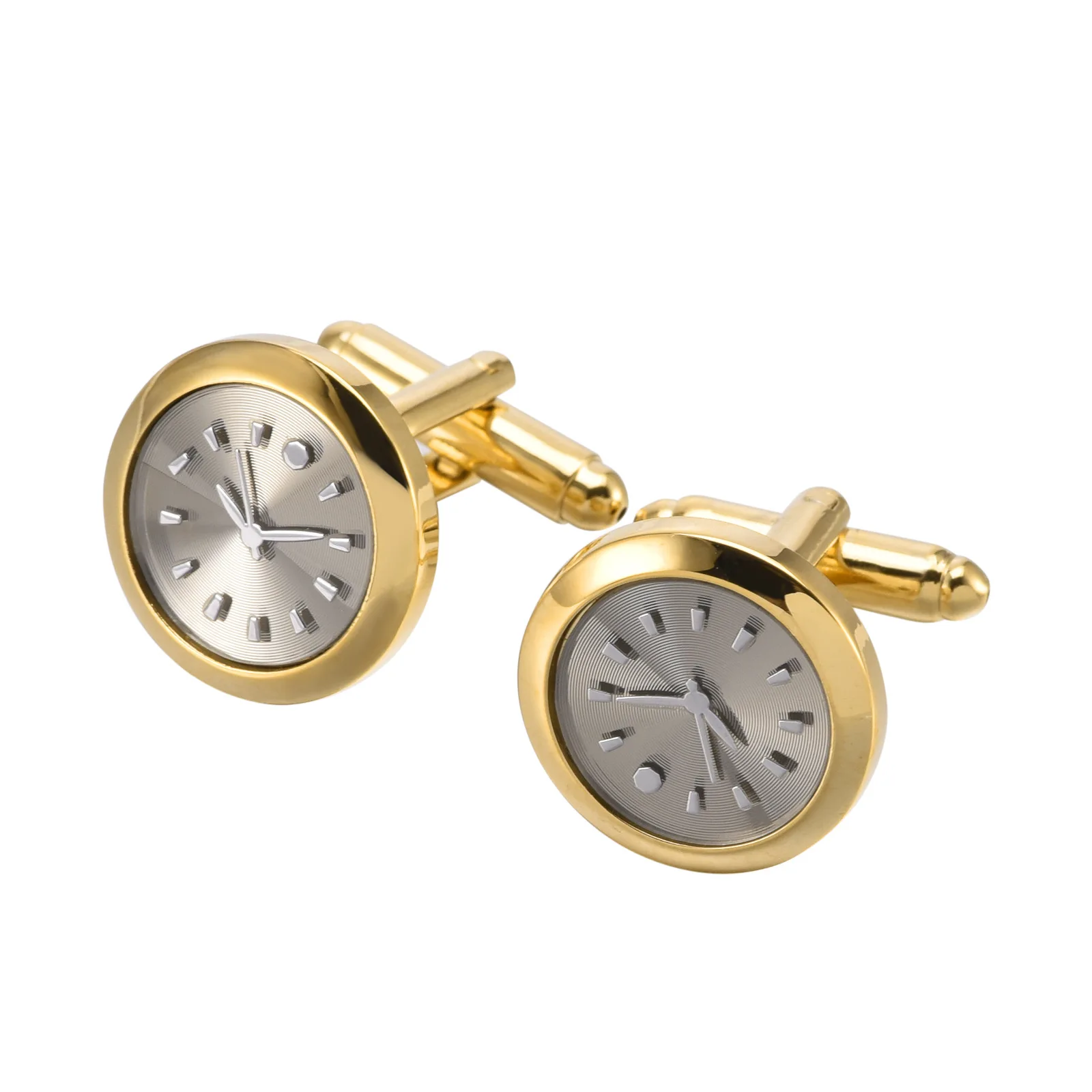 Popular silver alarm clock cufflinks