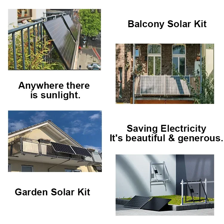 New Design Balcony Power Plant 300w 600w 800w Deutschland Solar Panel System Energy Photovoltaic Grid Micro Inverter Home Roof