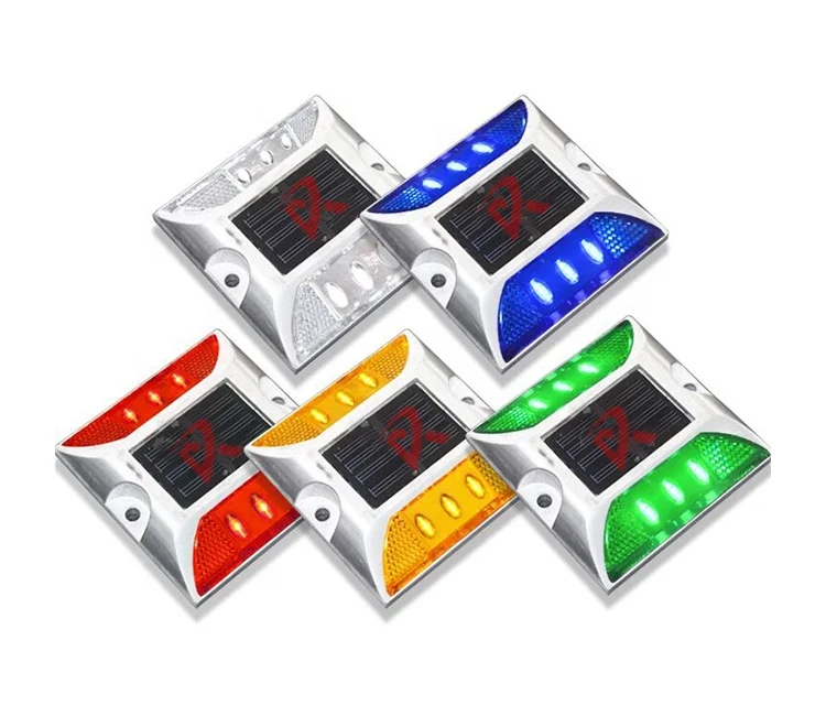 Aluminum Solar LED Cat Eye Reflective Road Stud Solar Road Stud Flashing Light