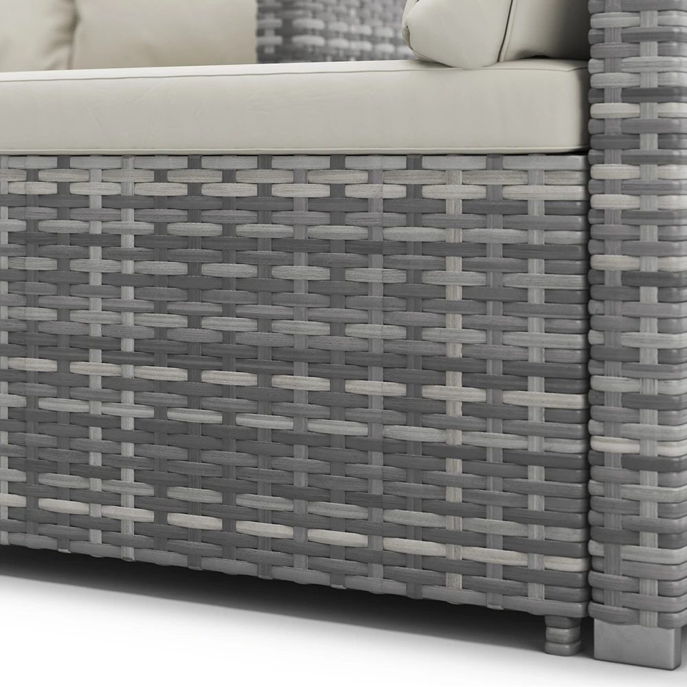Furniture Wholesaler Outdoor Living Seating Sectional Poly Rattan Wicker Free Combination  Garden Sofa