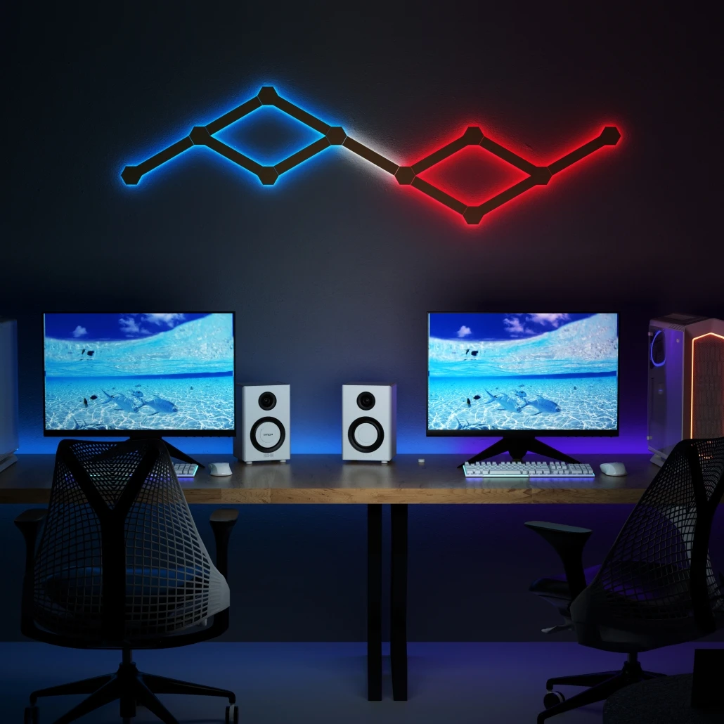 DIY splicing Lamp Segmented Control  Music Sync Line Glides Smart Space Linear ambient Light Bar