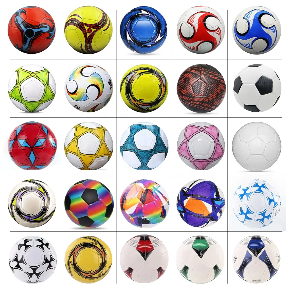 Factory wholesale price PVC machine stitching abrasion Soccer Ball Size 5 with Custom LOGO Football ball for Training and gift