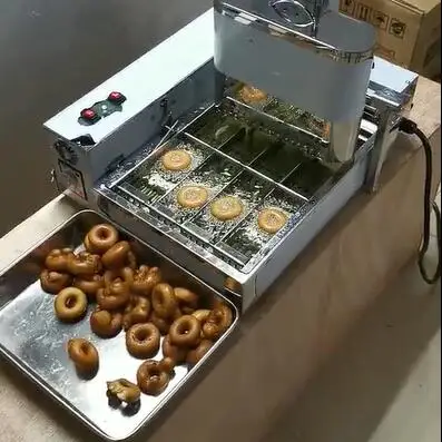 electric automatic 6 rows mini donut machine automatic donut making machine donut maker hot sale comercial machine
