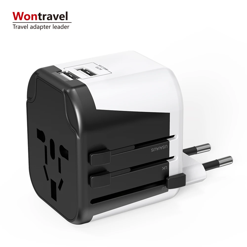 Электрическая розетка с usb США Европейский путешествия Подключите адаптер 4 в одном зарядное устройство