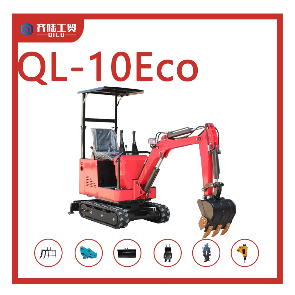 Chinese 1 Ton High Quality Free Shipping Crawler Small Digger Mini Excavator Price for Sale