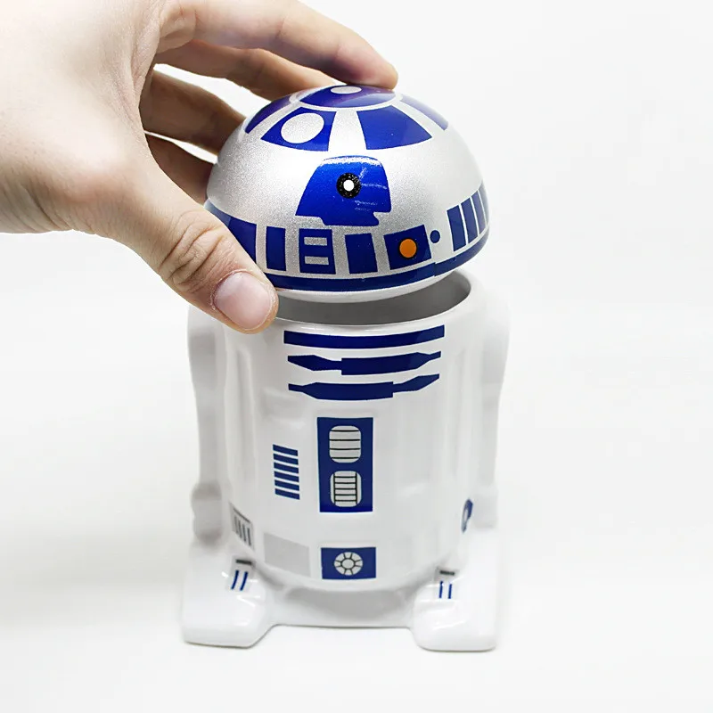 Madou BPA Free 3D Stars war Ceramic Coffee Mugs With Handle Robot Shape Office Milk Tea Porcelain Cups