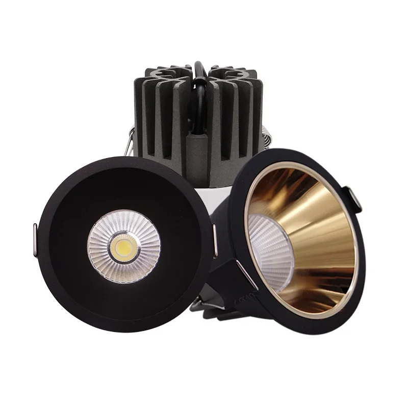 No Flickering Recessed COB Spot Light Aluminum Housing Anti Glare LED Spotlight 5W 8W 15W Mini Spotlight