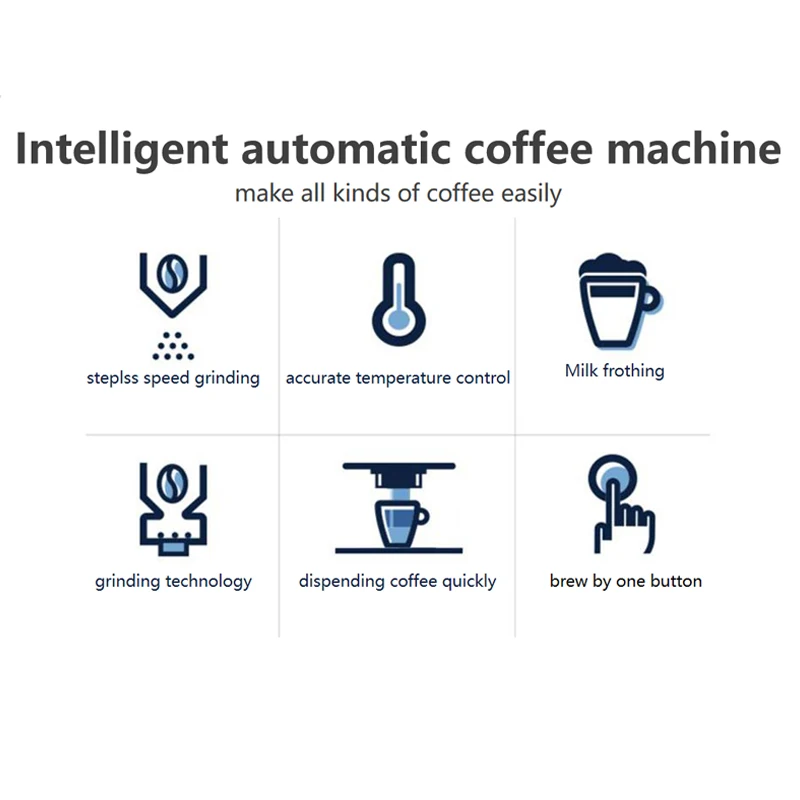 Automatic Espresso Cappuccino Latte Commercial Coffee Machine Coffee Maker Green Friendly Fully Automatic