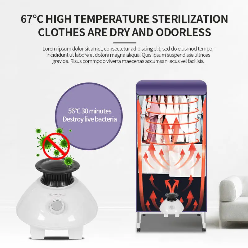 2022 custom hot folding small portable Quick Drying dryer Moisture-proof dry wardrobe