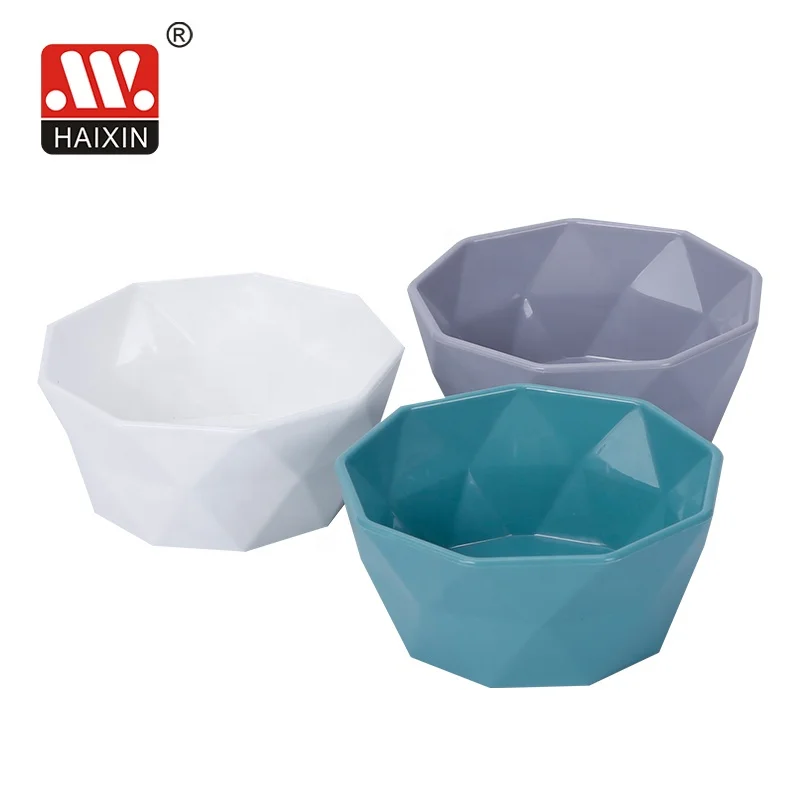 Haixing 5 size PP colored food bowls set dessert  mixing soup Salad Plastic Rice  Noodle Wholesale Custom Plastic Bowl