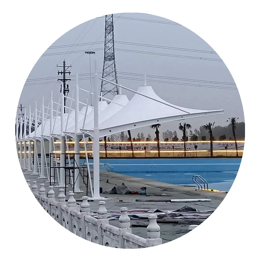 Гидроизоляция натянутая с граничными кабелями душевая Натяжная 3-слойная мембранная структура