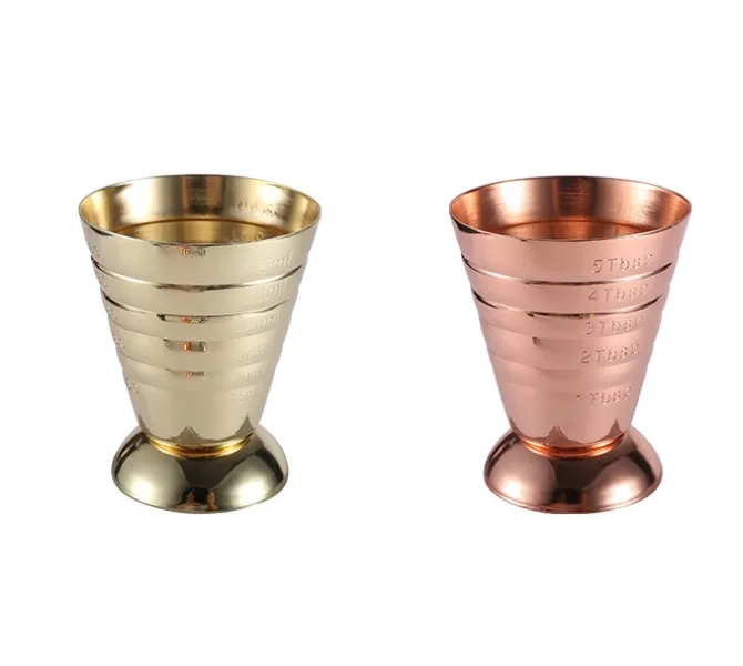 custom logo 75ml oz 304 stainless steel measuring cup bar jigger
