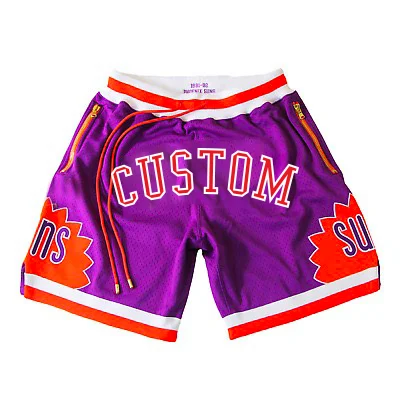 Custom logo retro sweat old school toronto vintage raptors pockets polyester white mesh just mens don basketball shorts